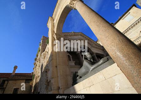 Egyptian Sphinx at the Peristyle, Diocletian's Palace, Split, Croatia Stock Photo