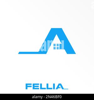 Letter or word A sans serif font like Roof house image graphic icon logo design abstract concept vector stock symbol related to initial or property. Stock Vector