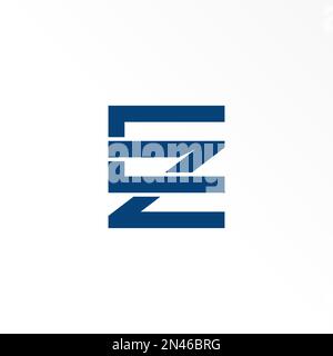 Letter or word  EZ or ZE connected font image graphic icon logo design abstract concept vector stock. used as a symbol related to Initial or monogram Stock Vector