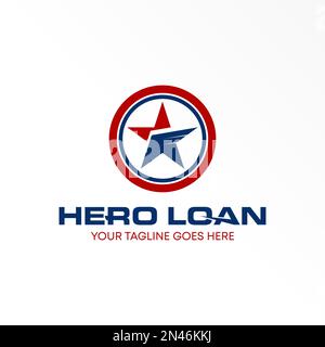 Simple or unique Wing in Star image graphic icon logo design abstract concept vector stock. Can be used as a symbol related to flight or american. Stock Vector
