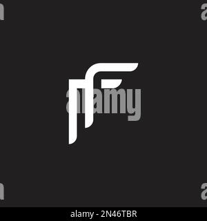 letter rf stripes line logo vector Stock Vector
