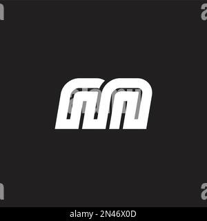 letter m stripes line geometric logo vector Stock Vector