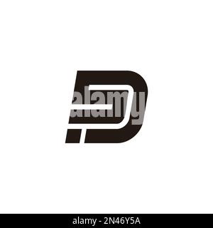 letter sd dot geometric line logo vector Stock Vector
