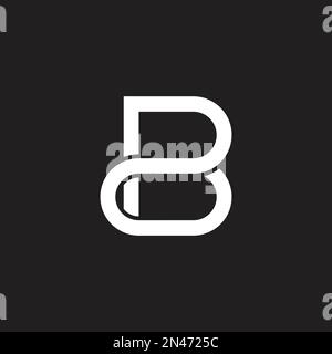 letter pb loop geometric linked logo vector Stock Vector