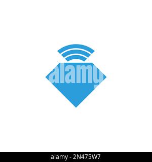 diamond signal location symbol vector Stock Vector