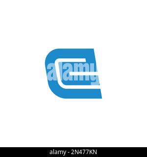 letter cc c2 simple stripe line logo vector Stock Vector
