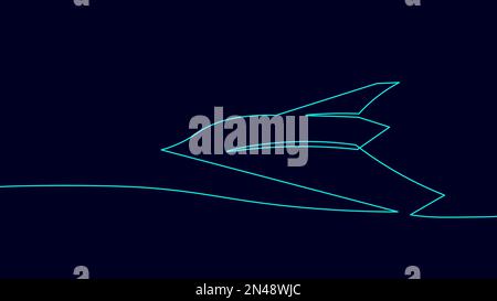 One continuous line combat drone low poly concept. Unmanned military aerial vehicle battlefield UAV target acquisition. War drone airplane army Stock Vector