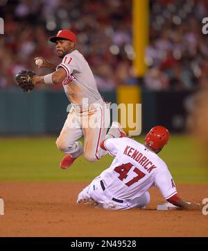 Los Angeles Dodgers' Jimmy Rollins during a baseball game against the St.  Louis Cardinals, Friday, June 5, 2015, in Los Angeles. (AP Photo/Mark J.  Terrill Stock Photo - Alamy