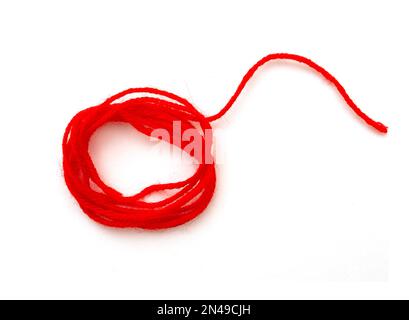 Red White String Twine Rope Isolated Stock Photo 671676301