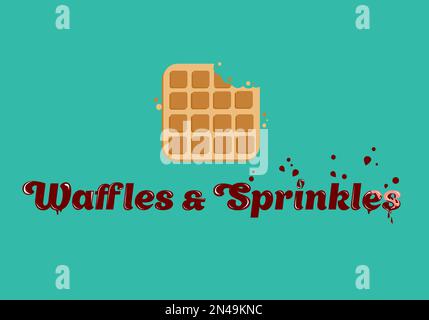 Tasty Belgian Waffle. Vector illustration Stock Vector Image & Art - Alamy