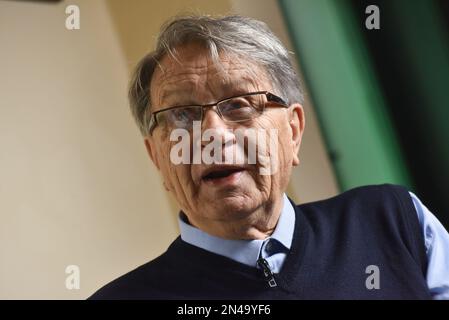 FILE PHOTO Miroslav Ciro Blazevic poses outside his house near