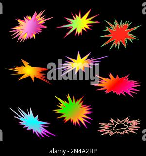Summer season star bubble bright speech pop art comic colorful decorative backgrounds web design vector illustration Stock Vector
