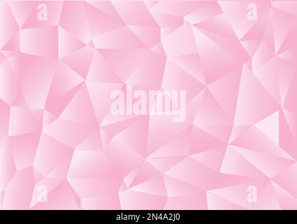Romantic Valentine's Day pink polygon paper card abstract background backdrop pattern seamless web template vector illustration Stock Vector
