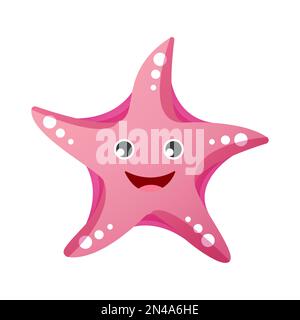 Starfish cartoon character . Vector . Stock Vector