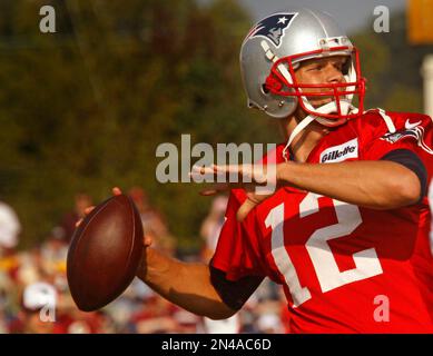 New England Patriots quarterback Tom Brady looks for the pass in the fourth  quarter against the St. Louis Rams during the NFL International Series 2012  game at Wembley Stadium 28 October. Tom