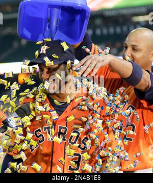 2014 Game-Used Los Astros Jersey: #22 Carlos Corporan