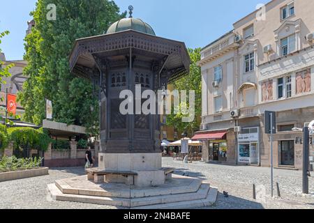 Belgrade, Serbia - July 08, 2021: Drinking Fountain Turkish Sebilj at Skadarlija Street Hot Summer Day in Capital City. Stock Photo