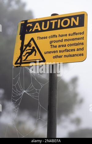 Spider Caution Sign Stock Photo - Alamy