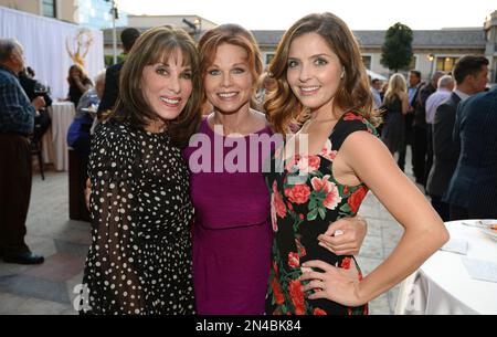 Kate Linder, and from left, Patsy Pease and Jen Lilley attend the Television Academy's 66th Emmy Awards Performers Peer Group Celebration at the Montage Beverly Hills on Monday, July 28, 2014, in Beverly Hills, Calif. (Photo by Jordan Strauss/Invision for the Television Academy/AP Images)