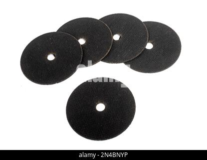 disks for angle or side grinder isolated on white background Stock Photo