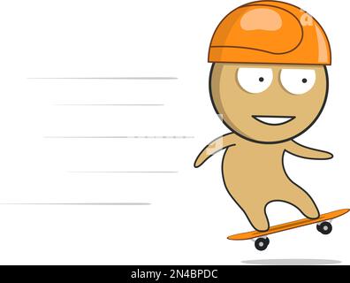 Boy jumping on a skateboard in the air Stock Vector