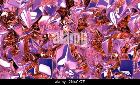 3D rendering  shiny liquid ripples on the surface of a technological material with an elegant shape. Abstract ferromagnetic fluid. Modern nanotechnolo Stock Photo