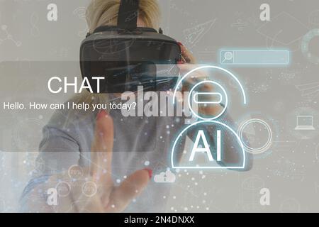 Artificial intelligence (AI), machine and deep learning and another modern computer technologies concepts. Brain representing artificial intelligence Stock Photo