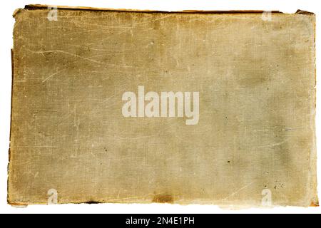 Old book cover, vintage texture, isolated on white background.close up Stock Photo