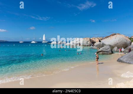 Devil's Bay Beach At The Baths National Park, Virgin Gorda, The British ...