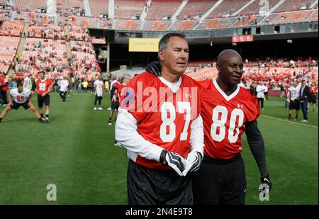 Dwight Clark, San Francisco 49ers football team Superbowl victory rally,  1980s Stock Photo - Alamy