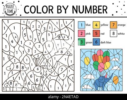 Color-by-number balloons