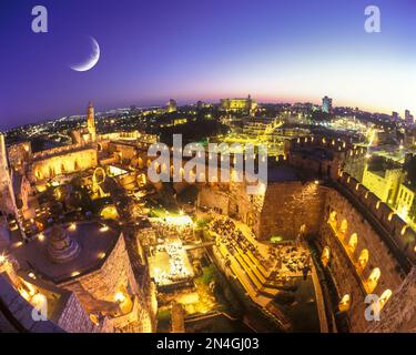 TOWER OF DAVID MUSEUM OF THE HISTORY OF JERUSALEM ISRAEL Stock Photo