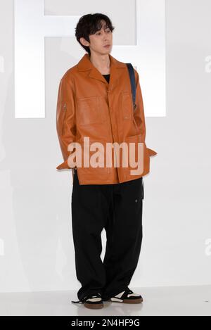 Seoul, South Korea. 8th Feb, 2023. South Korean composer Code Kunst, attends a photo call for the fashion brand Fendi event at Dongdaemun DDP Art hall in Seoul, South Korea on February 8, 2023. (Photo by: Lee Young-ho/Sipa USA) Credit: Sipa USA/Alamy Live News Stock Photo