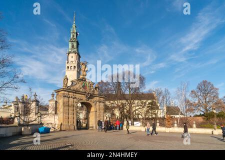 Czestochowa, Poland - 01 January, 2023: The Jasna Gora monastery in Czestochowa city. Religion Stock Photo