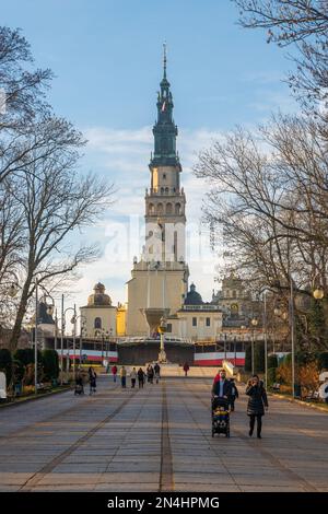 Czestochowa, Poland - 01 January, 2023: The Jasna Gora monastery in Czestochowa city. Religion Stock Photo