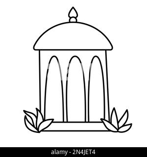 Pergola gazebo icon. Outline pergola gazebo vector icon for web design ...