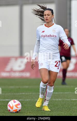 Roma, Lazio. 08th Feb, 2023. Beata Kollmats of AS Roma during the Women Italy cup match between AS Roma Women-Pomigliano Women at Tre Fontane stadium in Rome, Italy, February 08th, 2023 (Credit photo AllShotLive/Sipa Usa) Credit: Sipa USA/Alamy Live News Stock Photo