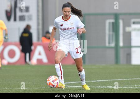 Roma, Lazio. 08th Feb, 2023. Beata Kollmats of AS Roma during the Women Italy cup match between AS Roma Women-Pomigliano Women at Tre Fontane stadium in Rome, Italy, February 08th, 2023 (Credit photo AllShotLive/Sipa Usa) Credit: Sipa USA/Alamy Live News Stock Photo