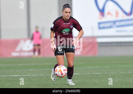 Rome, Italy, February 08th, 2023. Iris Rabot of Pomigliano during the Women Italy cup match between AS Roma Women-Pomigliano Women at Tre Fontane stadium in Rome, Italy, February 08th, 2023  (Credit photo Massimo Insabato/Alamy live news) Credit: massimo insabato/Alamy Live News Stock Photo