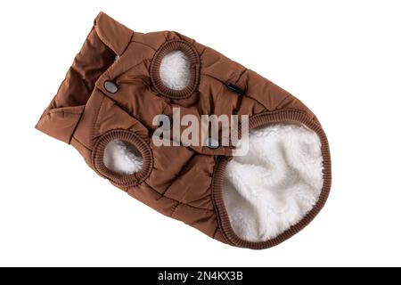 Warm dog jacket isolated on white background Stock Photo