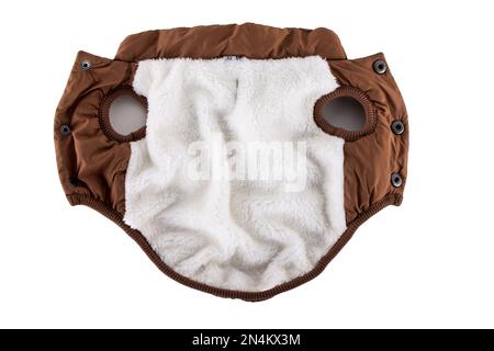 Warm dog jacket isolated on white background Stock Photo