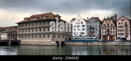 Zurich, Switzerland - MAY 28, 2019: Panorama of Zurich city center, Zurich, Switzerland Stock Photo