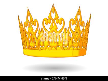the crown vector illustration on white background Stock Vector