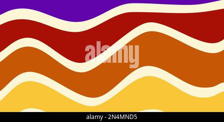 Retro 70s, colorful groovy party invitation, poster. Vintage abstract  illustration. Hipster psychedelic abstract background. Stock Vector