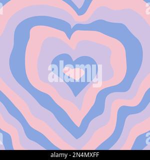 Pink aesthetic hearts background. Heart shaped concentric stripes
