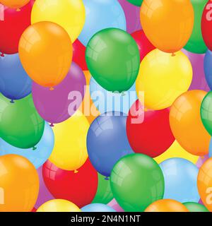 Colorful balloons seamless pattern background. Vector illustration. Stock Vector