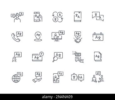 Language learning icons set, simple style Stock Vector Image & Art - Alamy