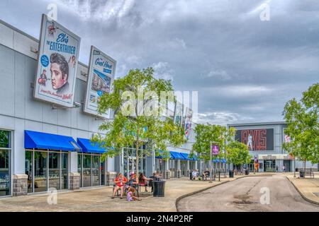 The Museums at Elvis Presley's Memphis Entertainment Complex at Graceland in Memphis, Tennessee. Stock Photo