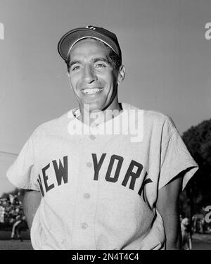 Infielder Phil Rizzuto of the New York Yankees is shown at spring