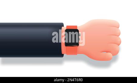 3D Hand Watch Stock Vector
